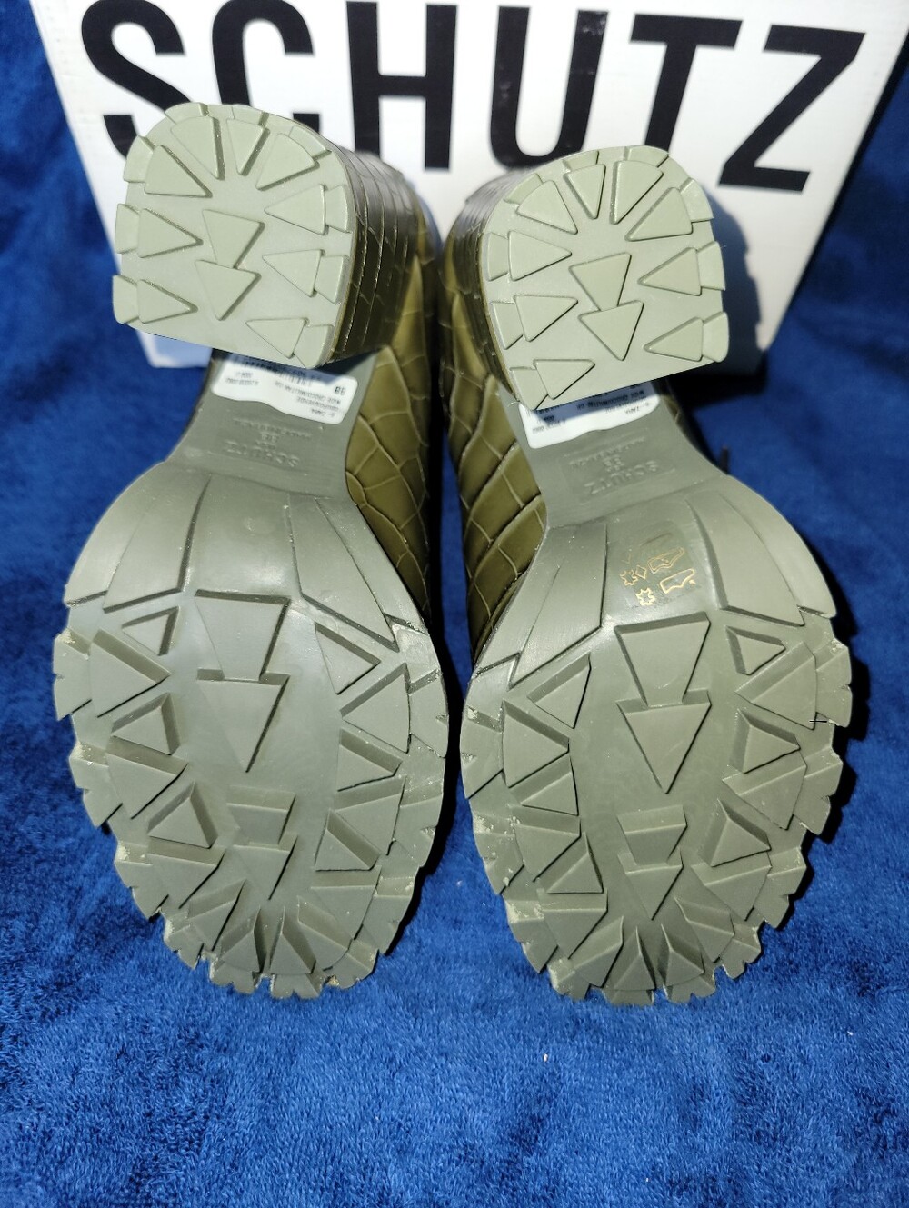 Schutz Miliary Green Boot - Picture 3 of 9